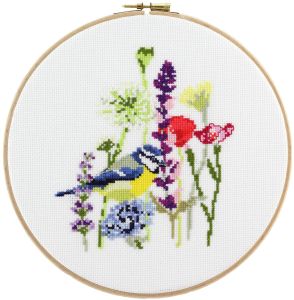 Embroidery kit blue tit bird