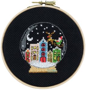Embroidery kit christmas snowball