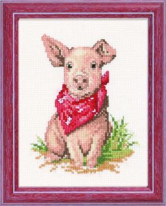 Embroidery kit funny pig.