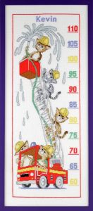 Embroidery kit growth chart funny catfire department.