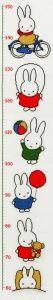 Embroidery kit Miffy growth chart, Dick Bruna