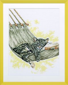 Embroidery kit sleeping cat