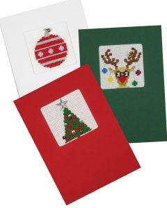 Embroidery kit with 3 Christmas card & envelops
