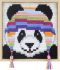 borduurpakket voor kinderen korte platsteek panda