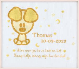 borduurpakket Woezel &Pip baby geboorte pakket Pip