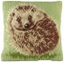 cross stitch cushion hedgehog printed