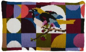 DIY embroidery kit, cross stitch wool cushion figures with Birds , printed DIY embroidery kit, cross stitch wool cushion figures with Birds , printed