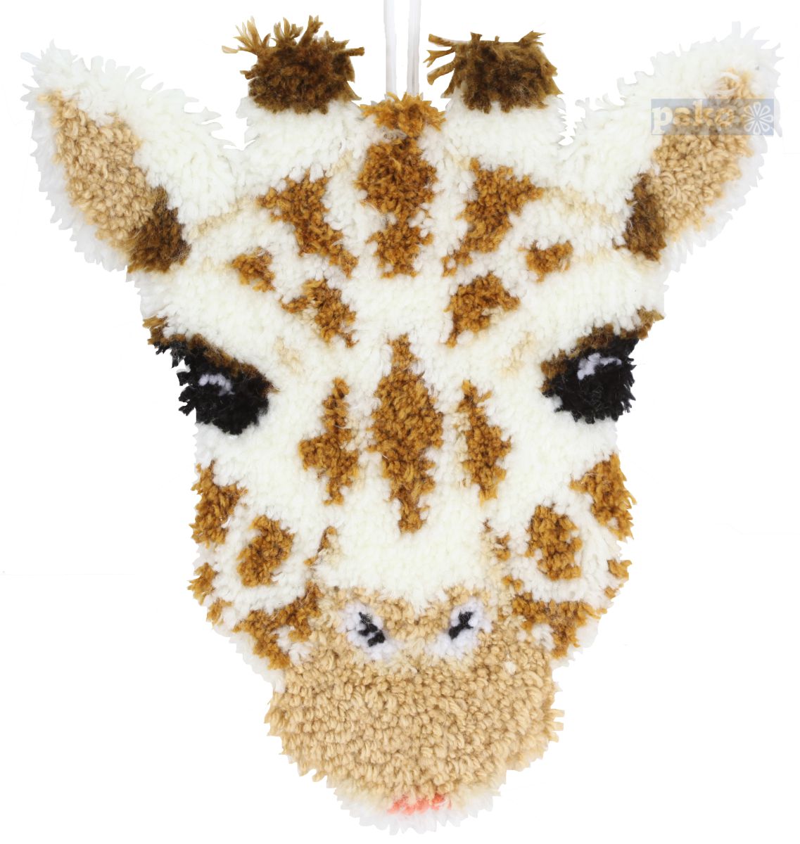 diy latch hook giraffe head wall hanger decoration kit