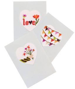 Embroidery kit 3 Happiness cards & envelops DIY Embroidery kit 3 Happiness cards & envelops DIY