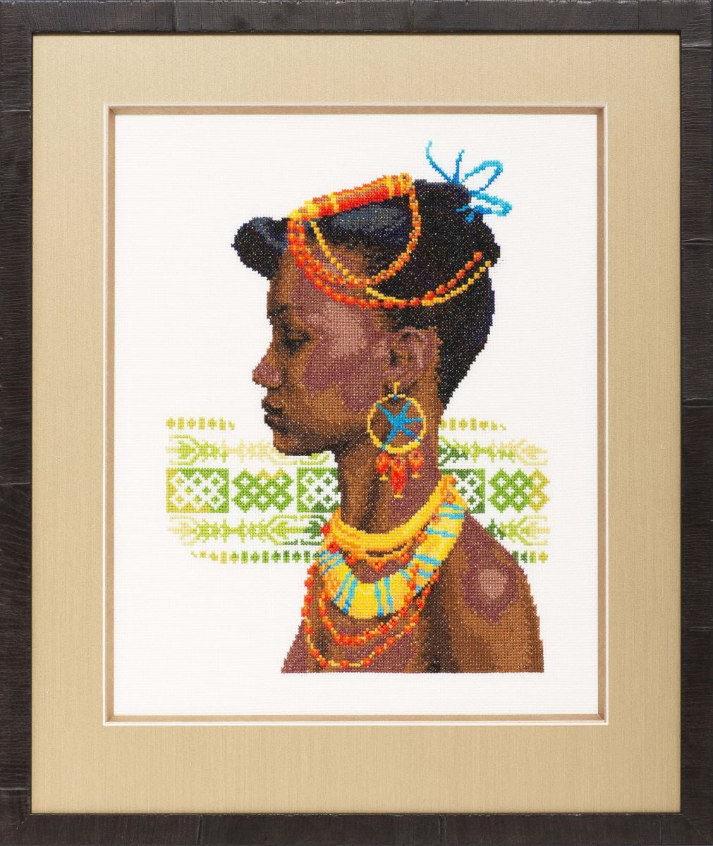 embroidery kit african lady