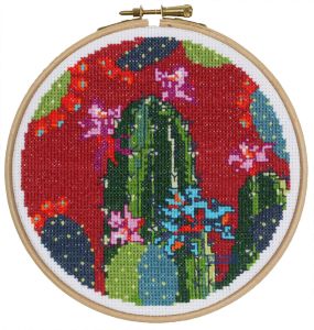 Embroidery kit cacti