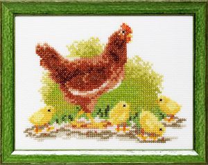Embroidery kit chicken and little chicks