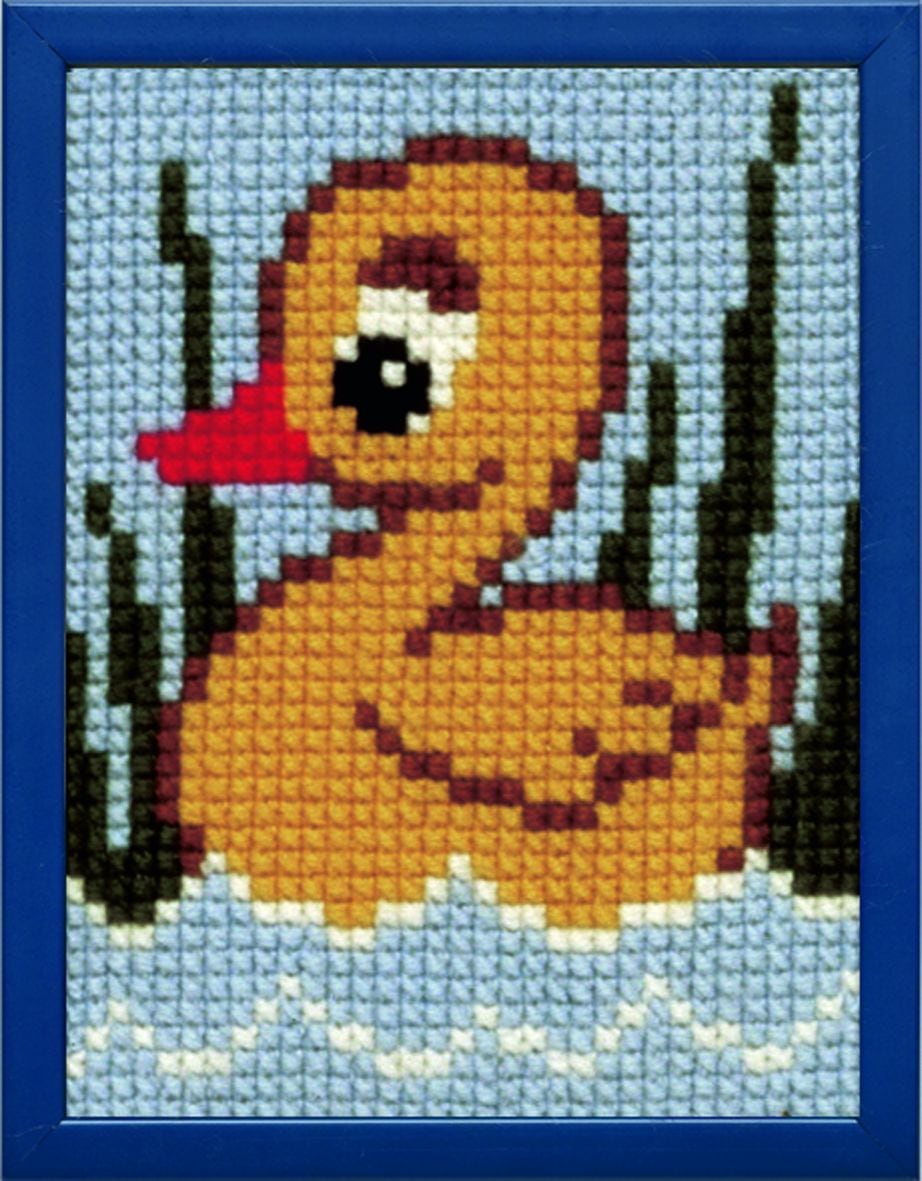 embroidery kit duckling for children printed