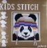 Embroidery kit for children short flat stitch panda.