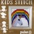 Embroidery kit for children short flat stitch unicorn