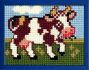embroidery kit happy cow for children painted