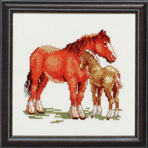Embroidery kit horse and foal