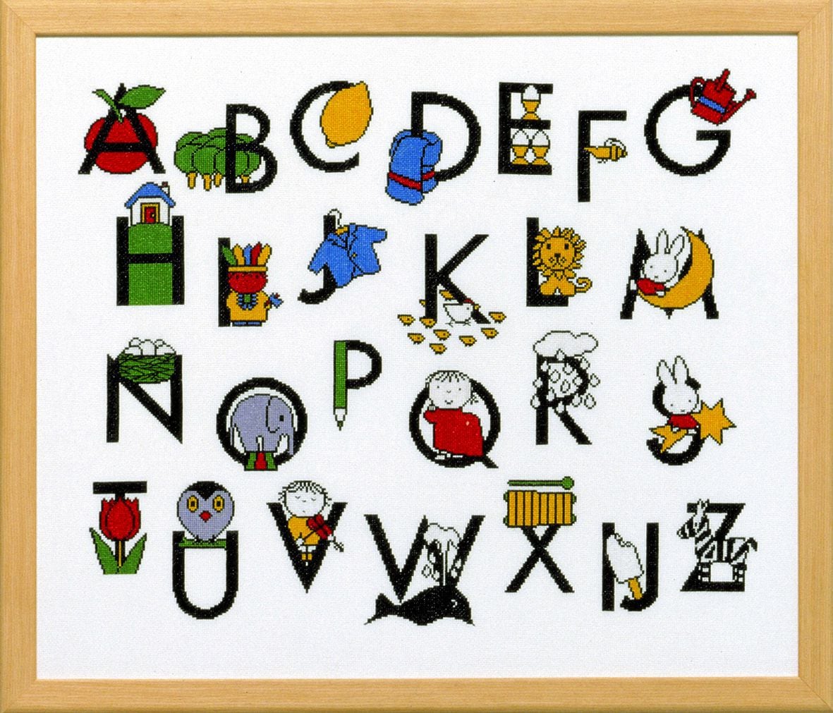 embroidery kit miffy alphabet dick bruna