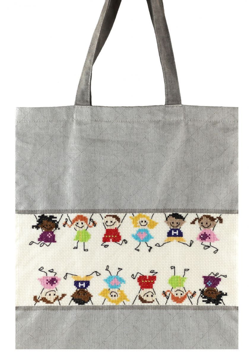 embroidery kit nice bag featuring funny dolls