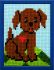 embroidery kit puppy dog for children printed