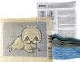 Embroidery kit small seal for children printed