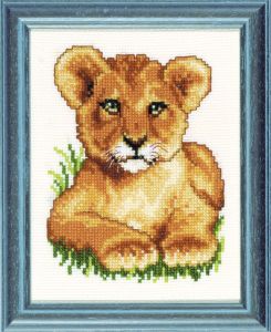 Embroidery kit young lion