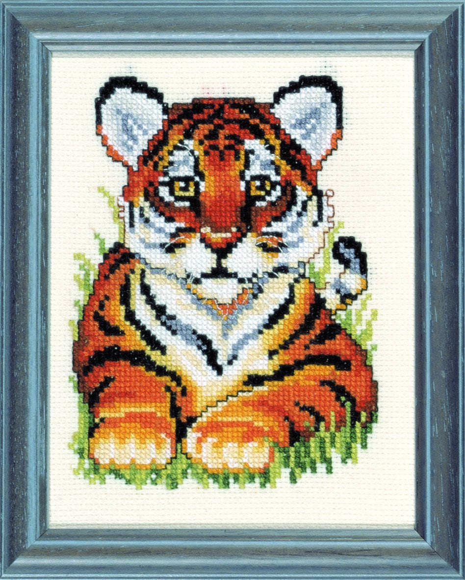 embroidery kit young tiger