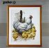 Embroidery mother hen and chicks