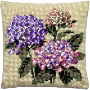 kussen hortensia borduurpakket