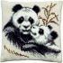 kussen panda met baby borduurpakket