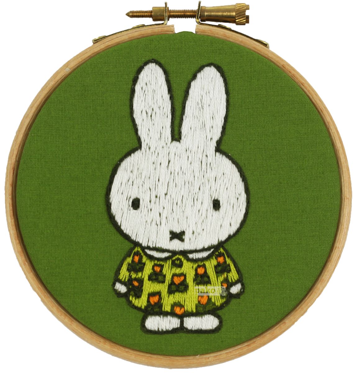 printed embroidery kit miffy dress with tulips dick bruna