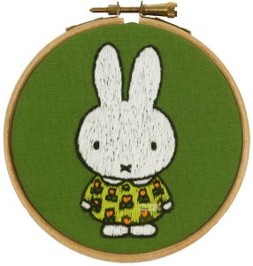Printed embroidery kit Miffy dress with tulips , Dick Bruna