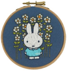Printed embroidery kit Miffy in the flower field, Dick Bruna