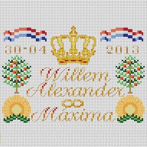 Tegel kroning  Koning Willem-Alexander en Koningin Maxima 2013, inclusief verzendkosten!